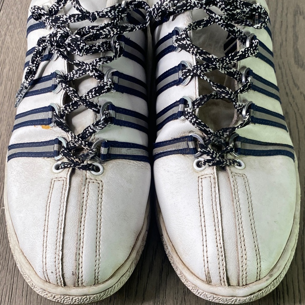 K-Swiss White and Navy Athletic Sneakers Men’s Size 10.5 - USED - Y2K Vtg - Picture 5 of 11